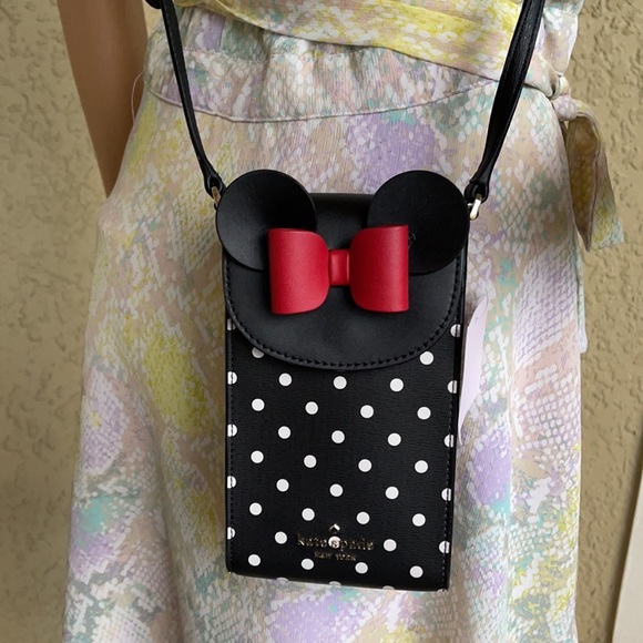 disney x kate spade new york minnie mouse north south flap phone crossbody - Picture 9 of 16